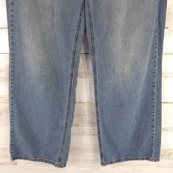 SIMPLE SOCIETY Women's Blue Jeans SIZE 9/29 Wide Leg High Rise Lightweight 30x29 - Picture 6 of 16